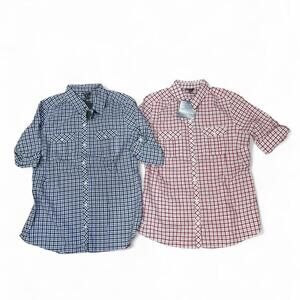 NWT Eddie Bauer plaid button downs (set of 2)